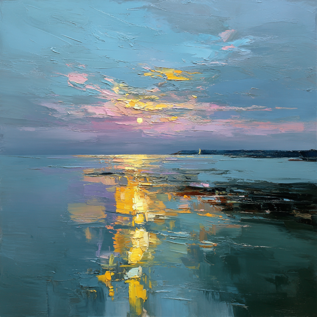 Claude Monet Inspired Coastal Sunrise Painting by numbers kit