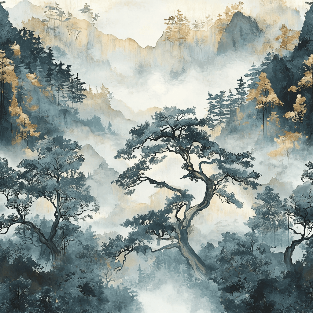 Zhao Mengfu Inspired Whispers Of Ancient Forests Paint By Number