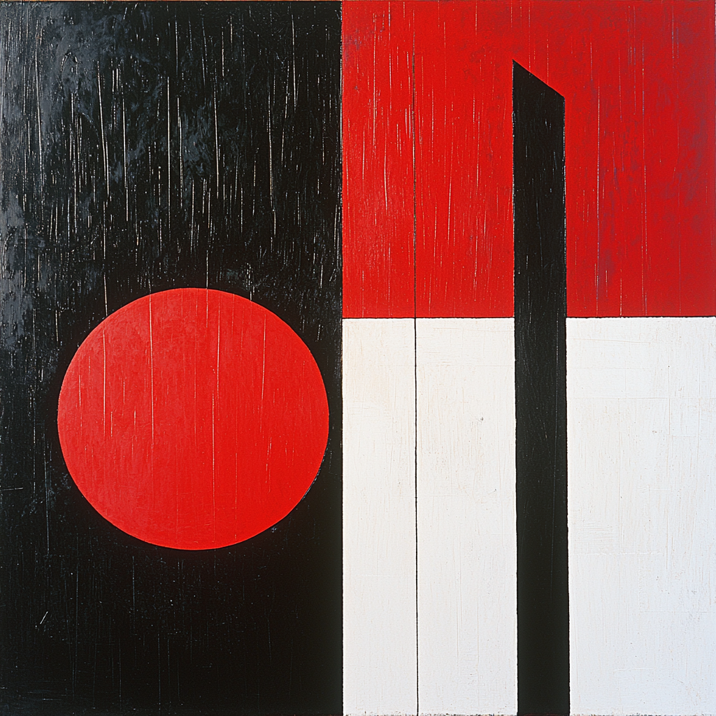 Kazimir Malevich Inspired Crisp Contrasts Paint By Numbers Art