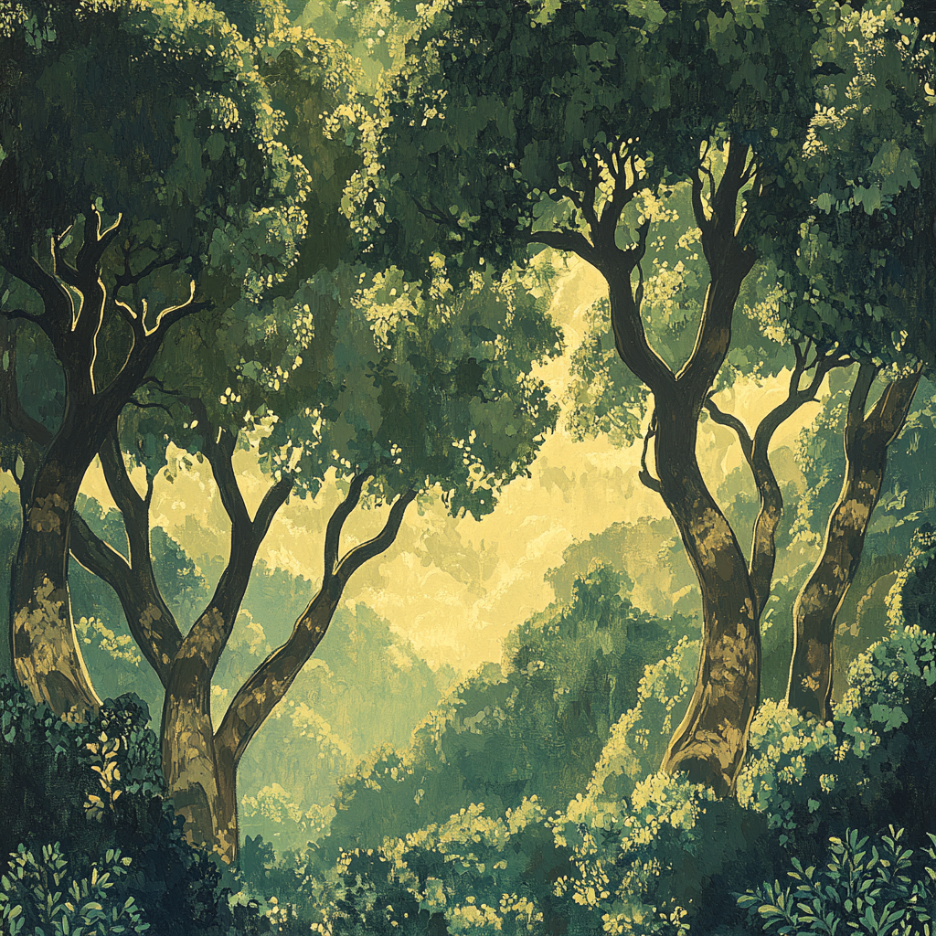 Michelangelo Inspired Mystic Forest painting number kit