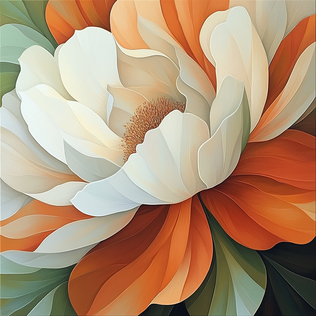 Georgia OKeeffe Inspired Desert Flowers Numbered painting kits