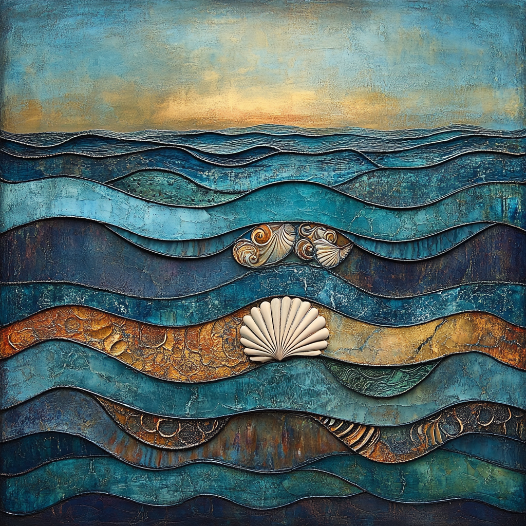 Max Ernst Inspired Oceanic Memory Tapestry Paint by numbers art