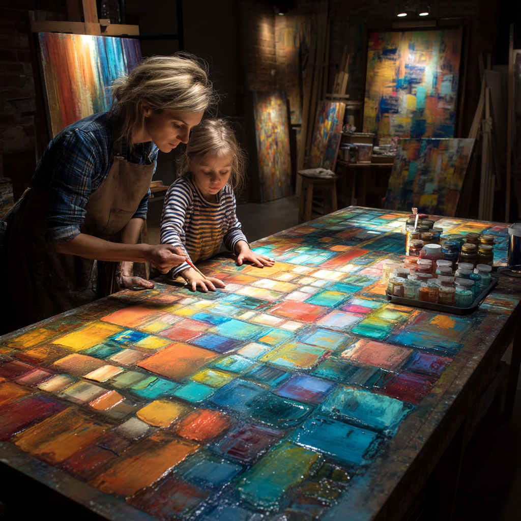 Mosaic Of Love Number Painting