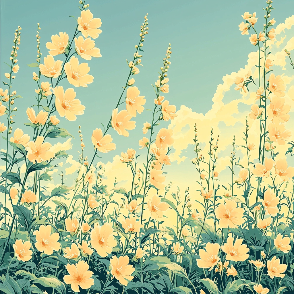 Utagawa Hiroshige Inspired Floating On The Breeze Paint By Color