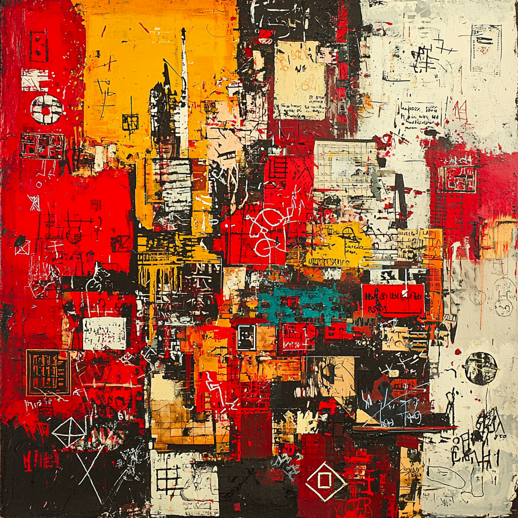 Jean-Michel Basquiat Inspired Echoes Of Identity Numbered Painting Kits