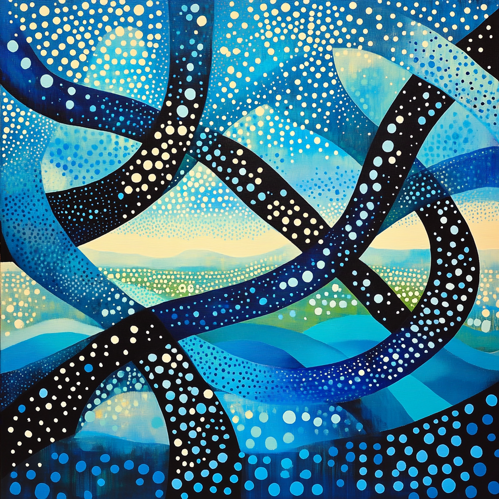 Yayoi Kusama Inspired Infinity Loop Garden Numbered painting kits