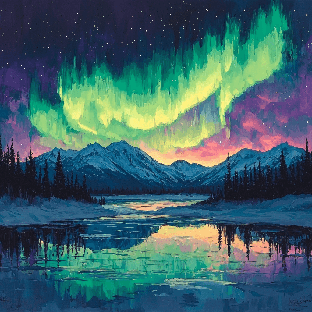 The Northern Lights DIY Paint By Numbers