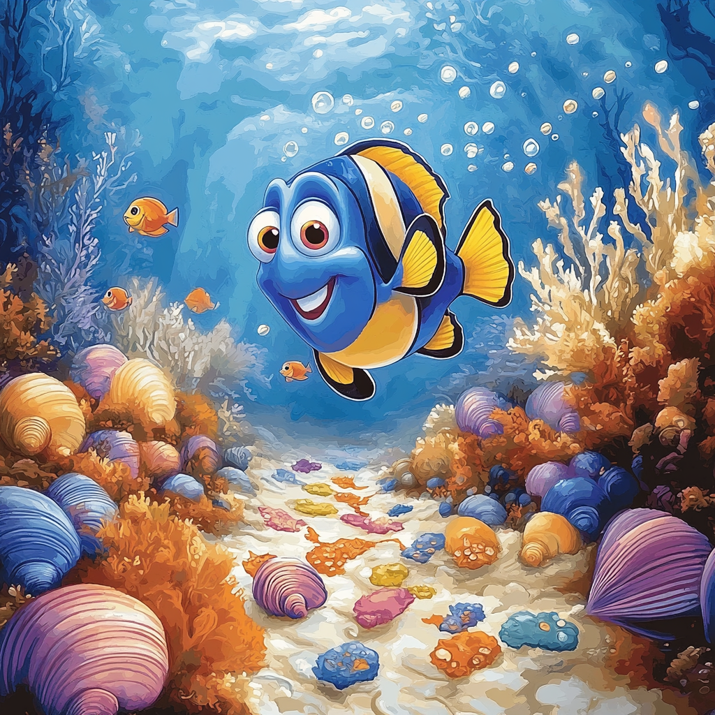 Dory Ocean Memory Map paint by number