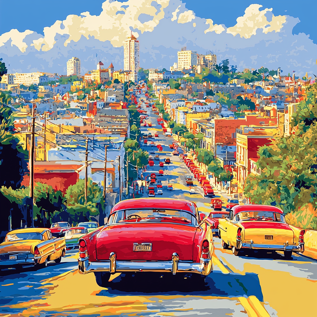 Edward Hopper Inspired Vintage Auto Reverie Painting By Numbers Kit