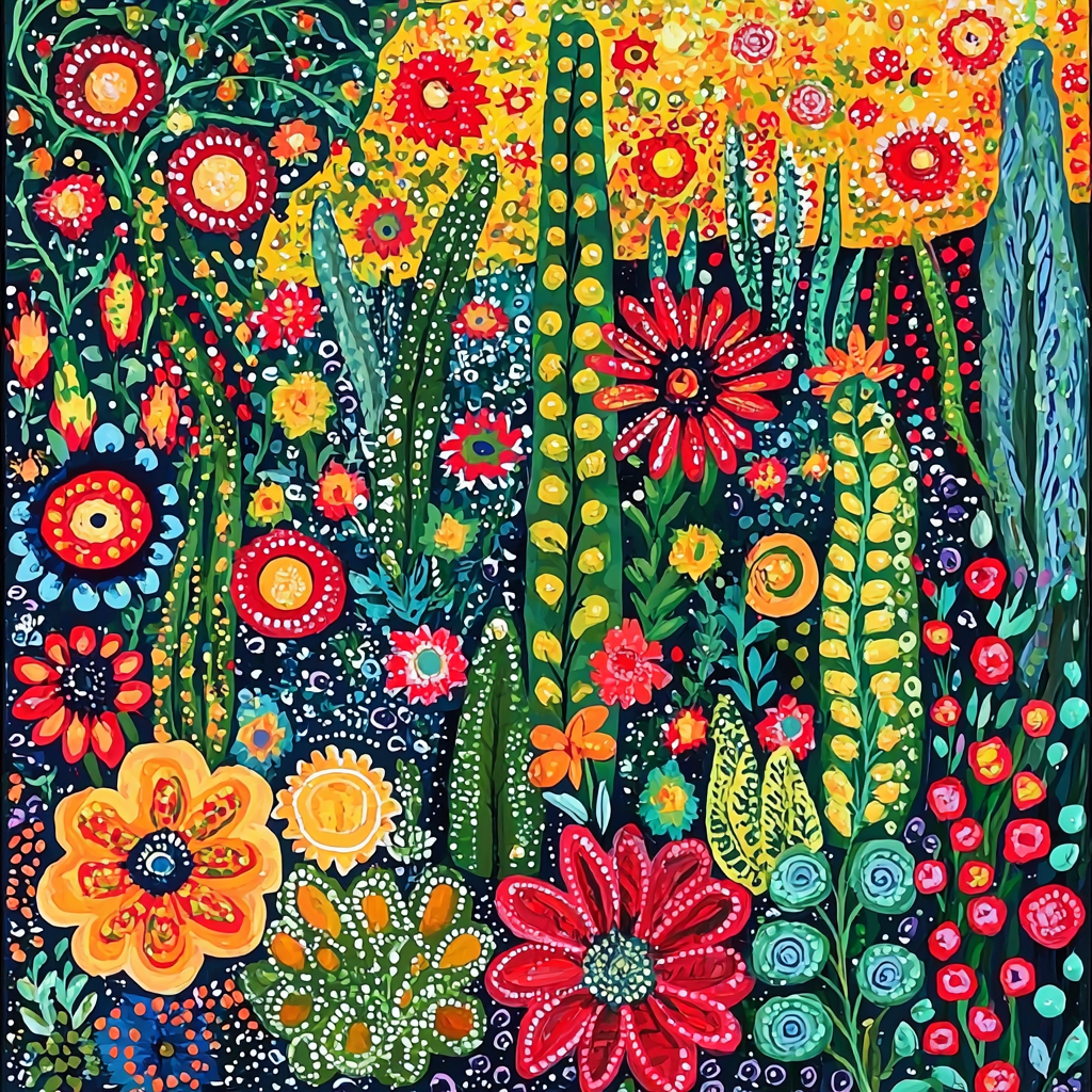Frida Kahlo Inspired Garden Of Vibrant Echoes Painting By Numbers Kit