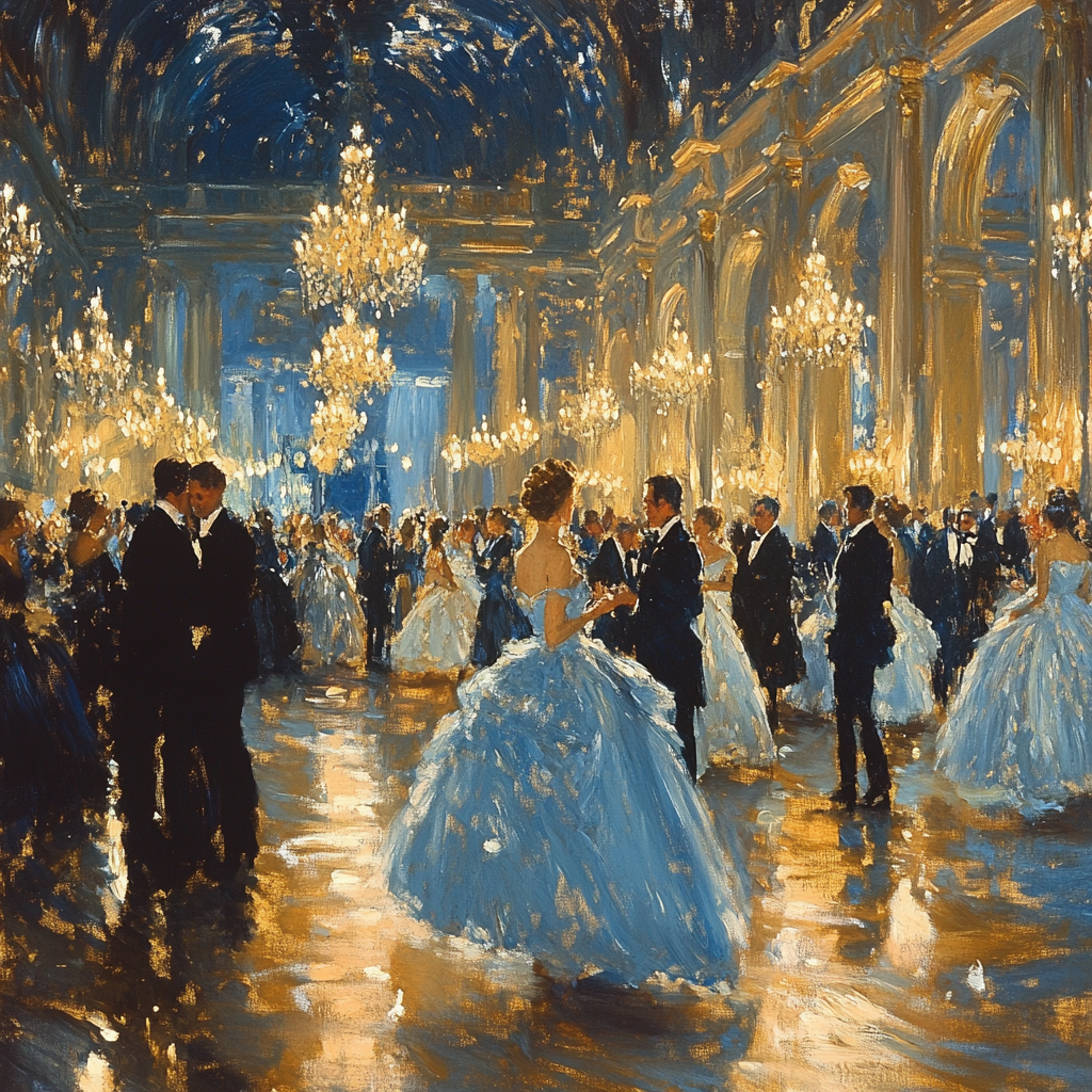 John Singer Sargent Inspired Elegant Evening Party paint by number
