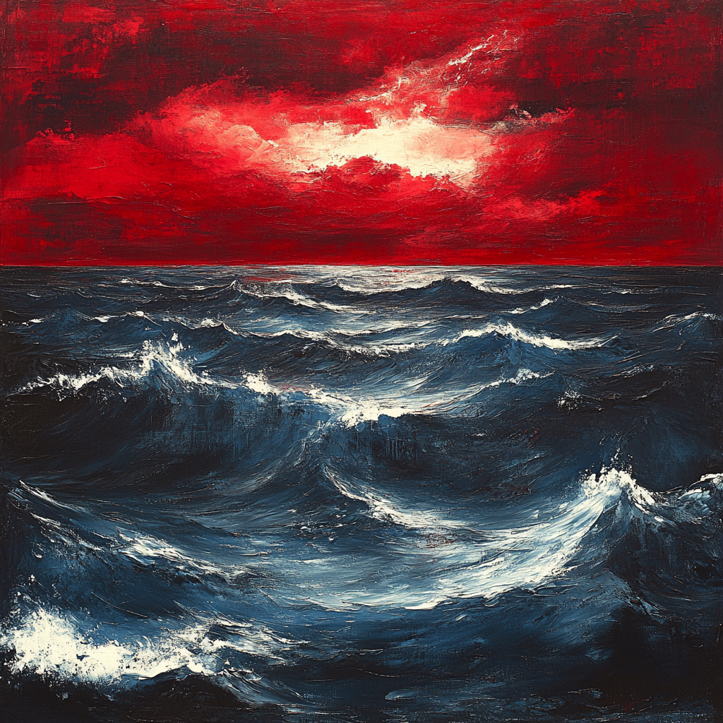 Edvard Munch Inspired Stormbound Sea Choir Number painting