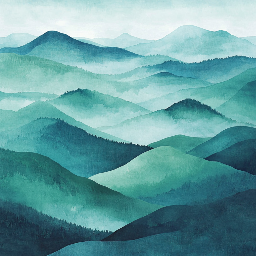 Utagawa Hiroshige Inspired Ethereal Misty Landscapes Painting Number Kit