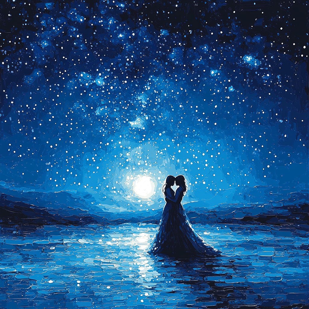 Starlit Embrace Paint By Color