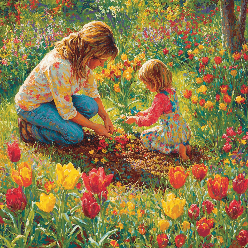 Mommy's Garden Of Joy Painting Number Kit