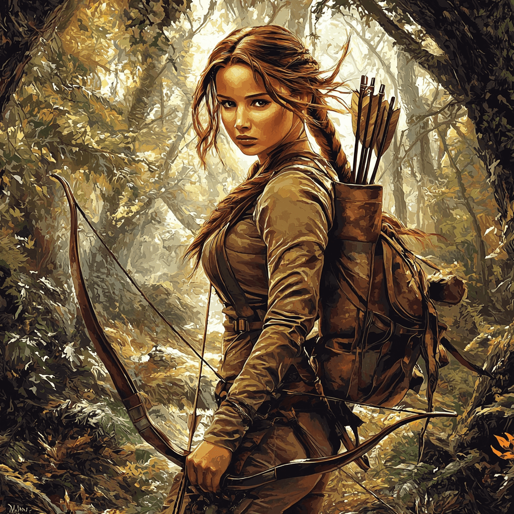 Jennifer Lawrence: Katniss Everdeen's Courageous Heart Paint By Number