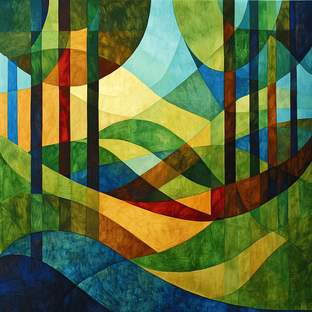 Paul Klee Inspired Abstract Forest Retreat DIY Paint By Numbers