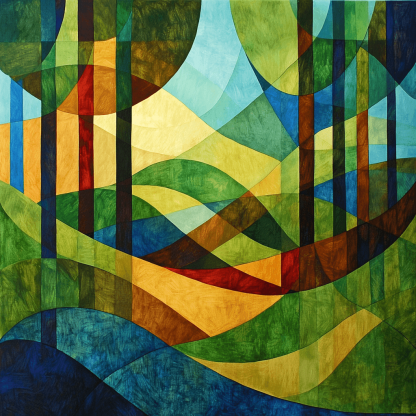 Paul Klee Inspired Abstract Forest Retreat DIY Paint By Numbers