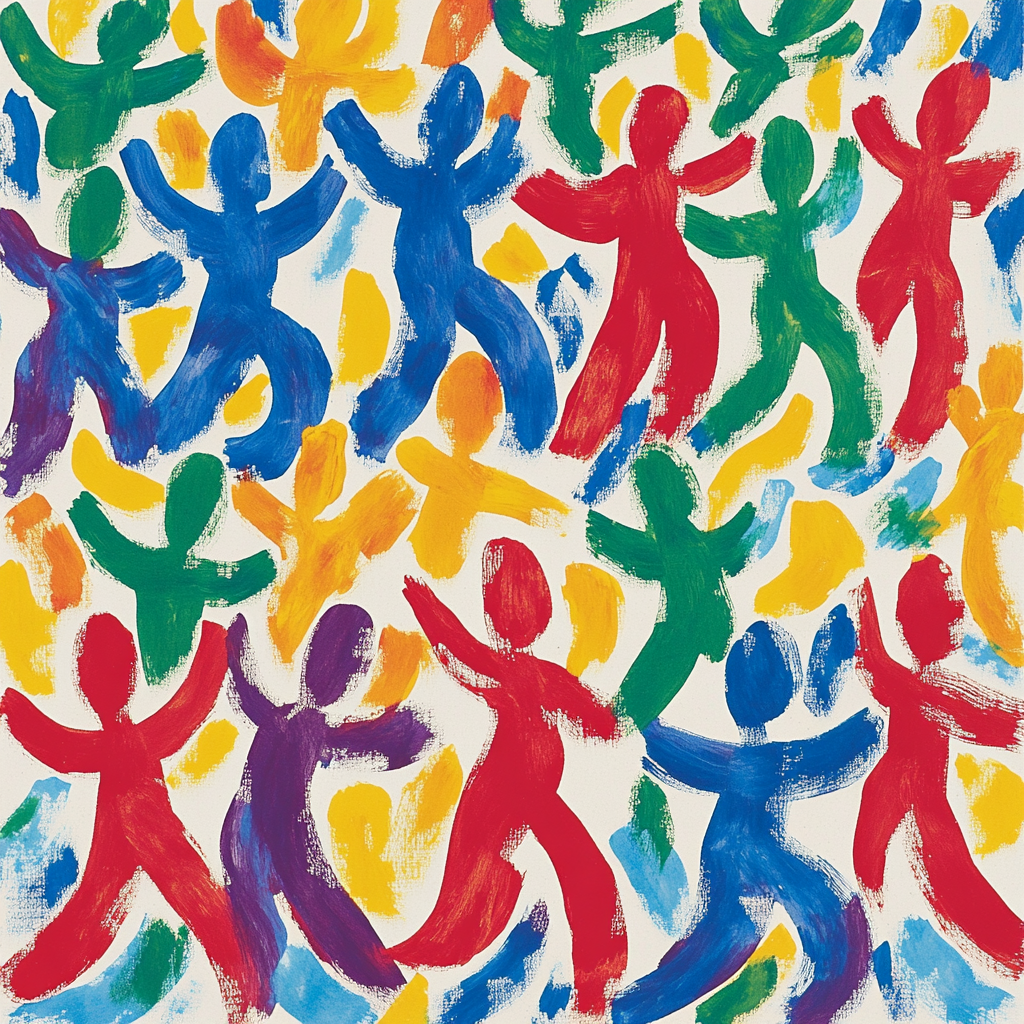 Henri Matisse Inspired Dancing Figures paint by numbers