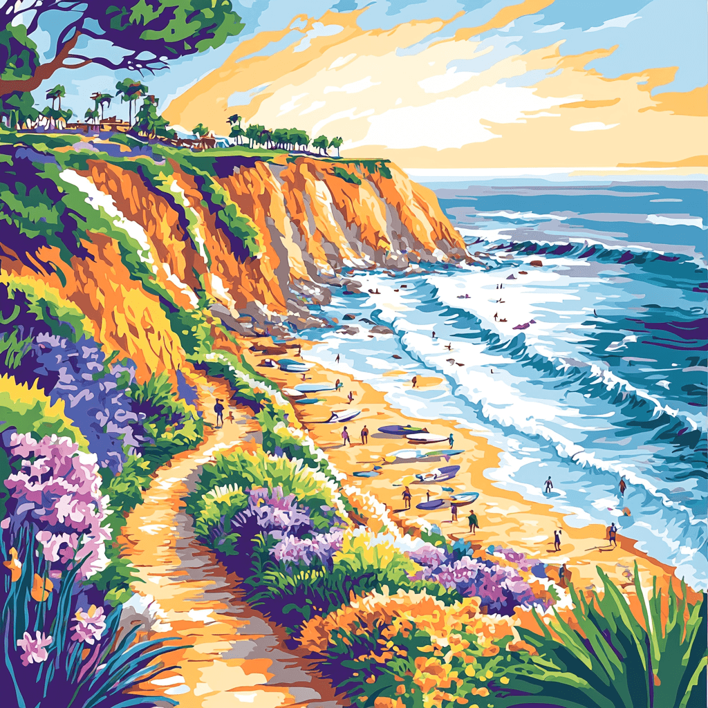 Bondi To Coogee Coastal Walk Paint By Numbers