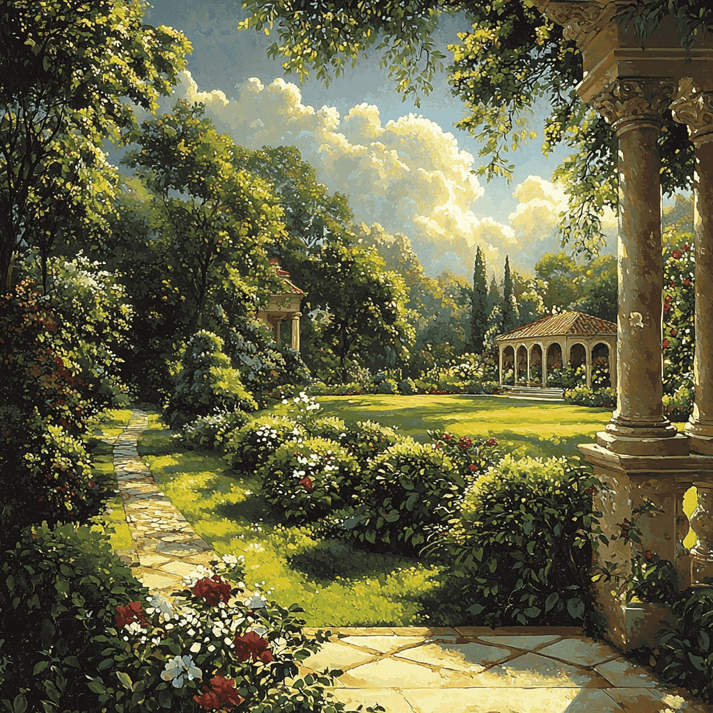 Raphael Inspired Renaissance Garden View DIY Paint By Numbers