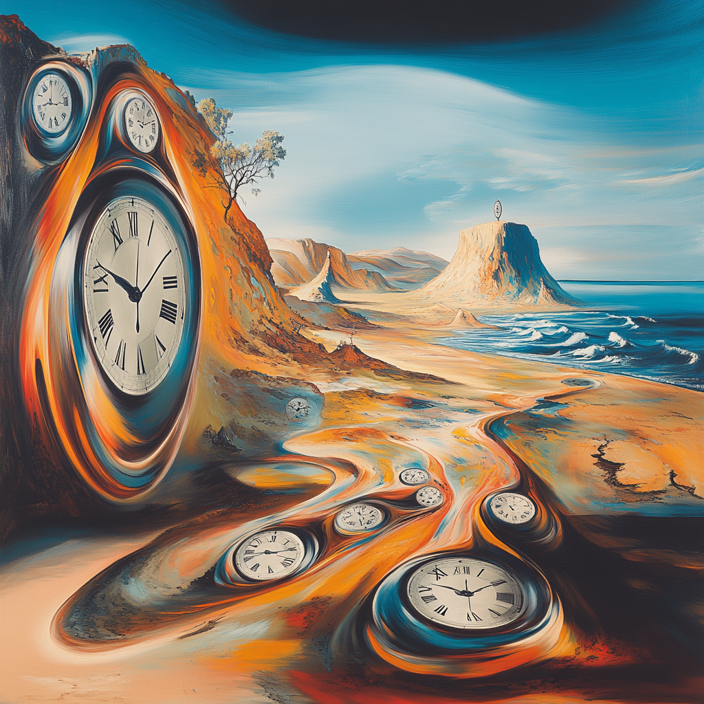 Dali Inspired Surreal Timepiece Painting by numbers kit