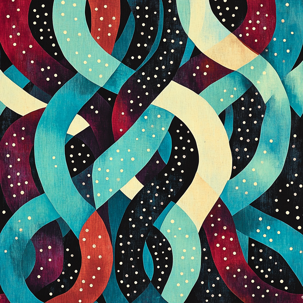 Yayoi Kusama Inspired Looping Galaxy Tapestry paint by numbers