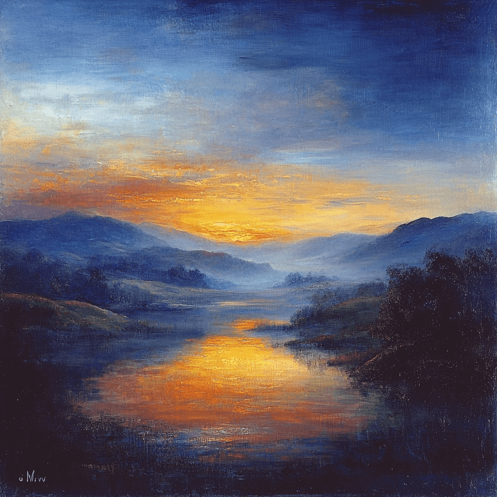 Turner Inspired Tranquil Evening DIY Paint By Numbers
