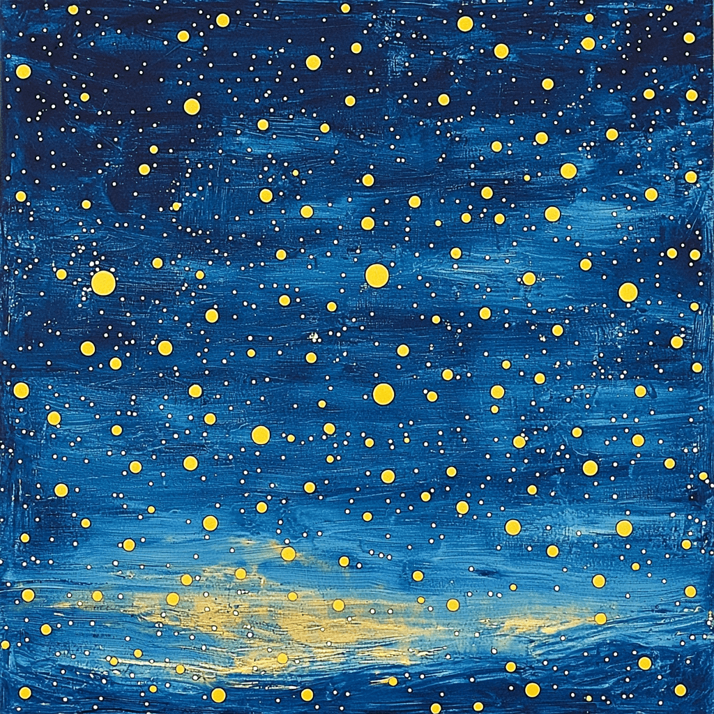 Yayoi Kusama Inspired Celestial Polka Dots Painting By Numbers Kit