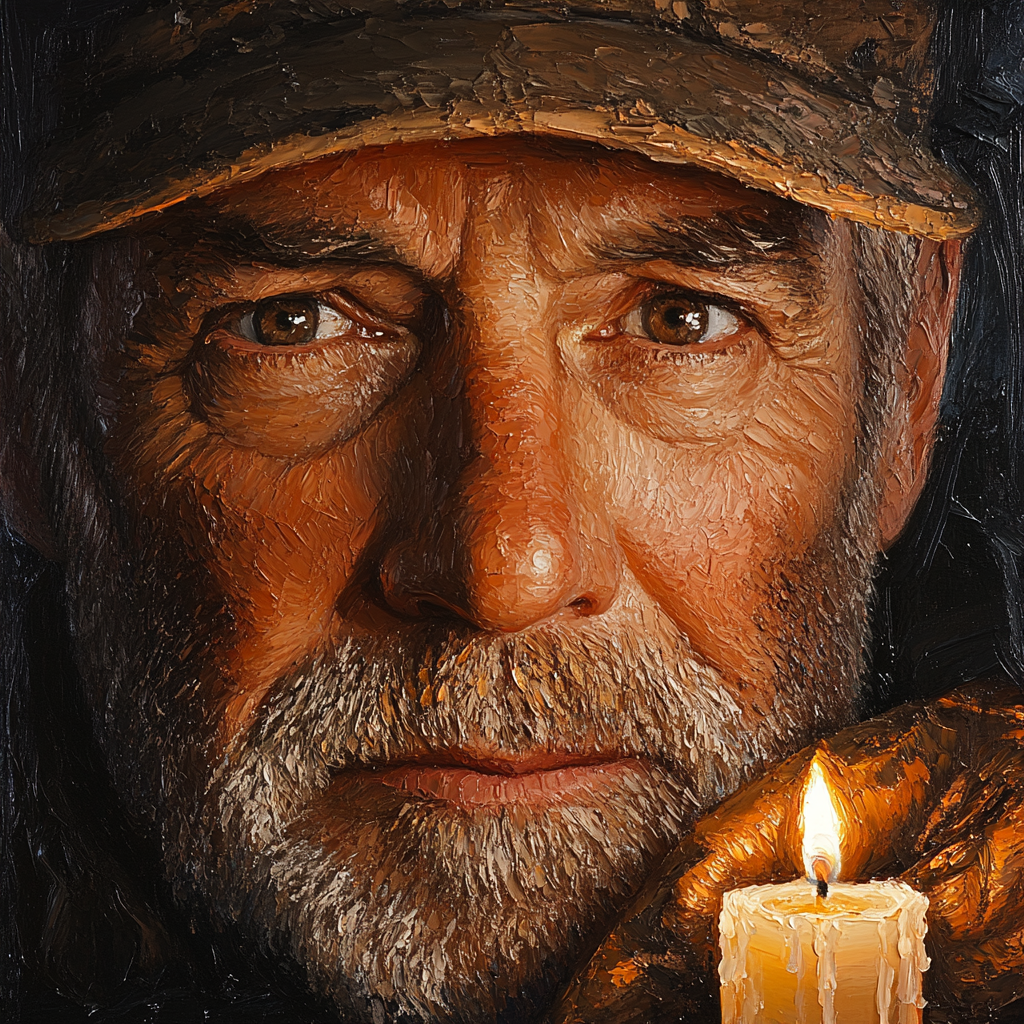 Rembrandt Inspired Old Sailor Portrait DIY paint by numbers