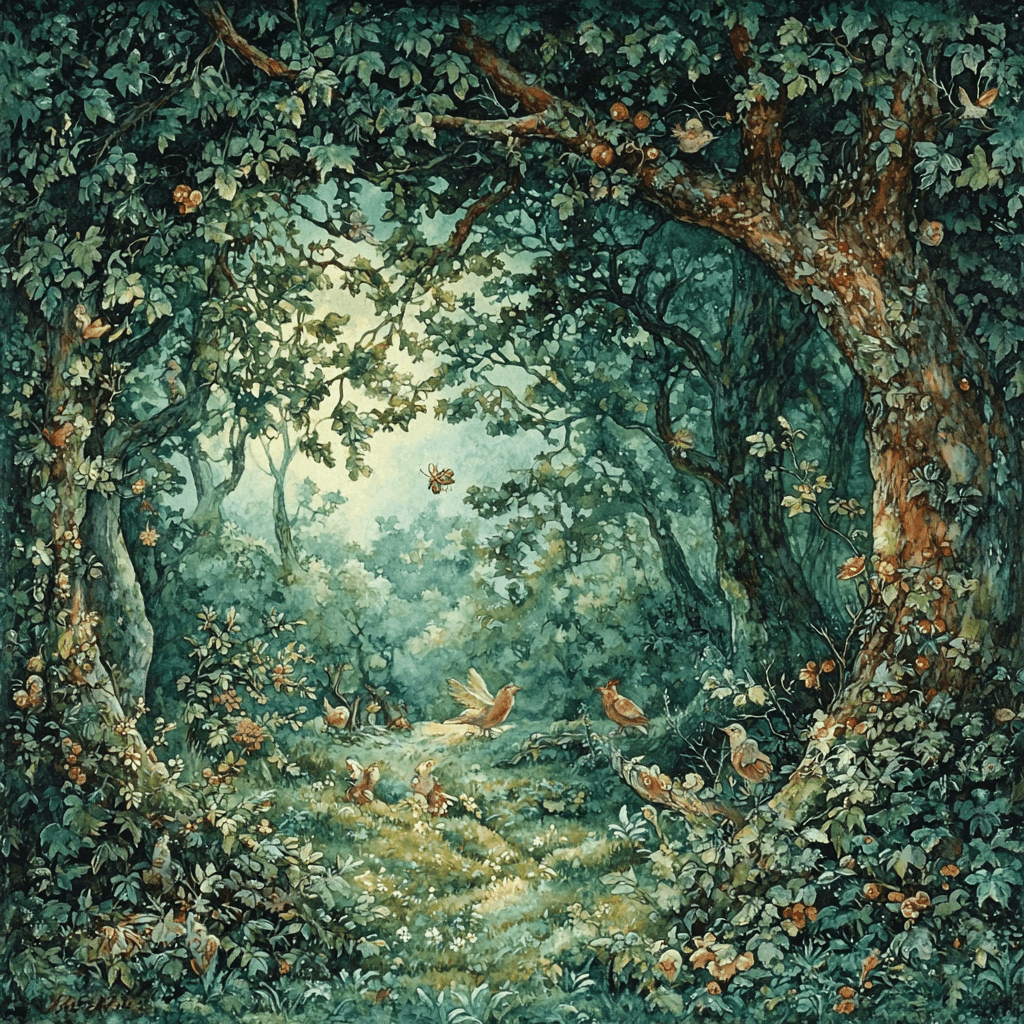 Arthur Rackham Inspired Fanciful Fairy Tale Forest DIY Paint By Numbers