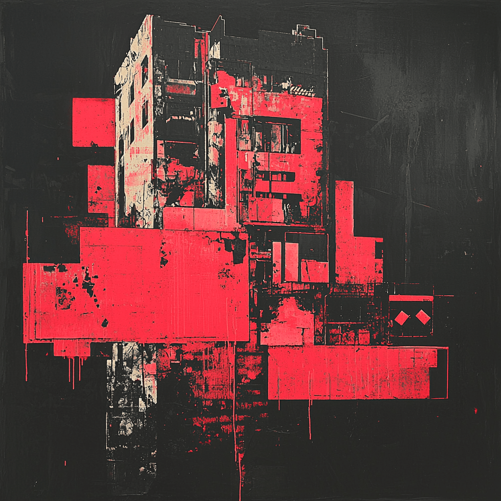 Banksy Inspired Decaying Urbanity Paint By Color