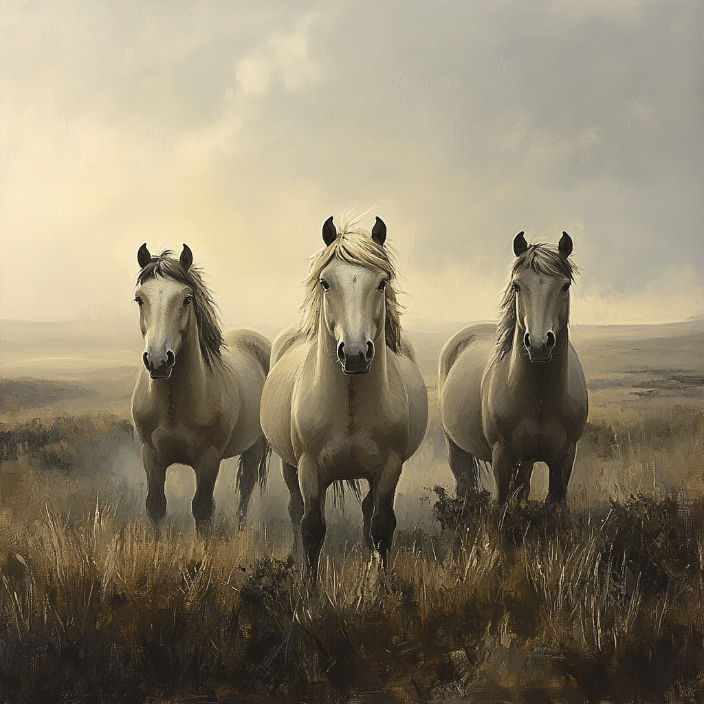 Edwin Landseer Inspired Highland Ponies DIY paint by numbers