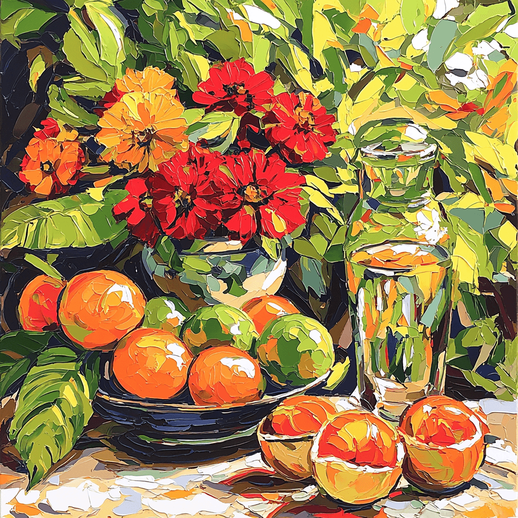 Paul Gauguin Inspired Vibrant Still Life Symphony Numbered Painting Kits