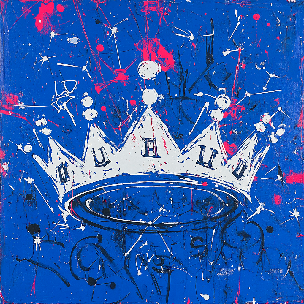 Jean-Michel Basquiat Inspired Crowned Cosmos DIY paint by numbers