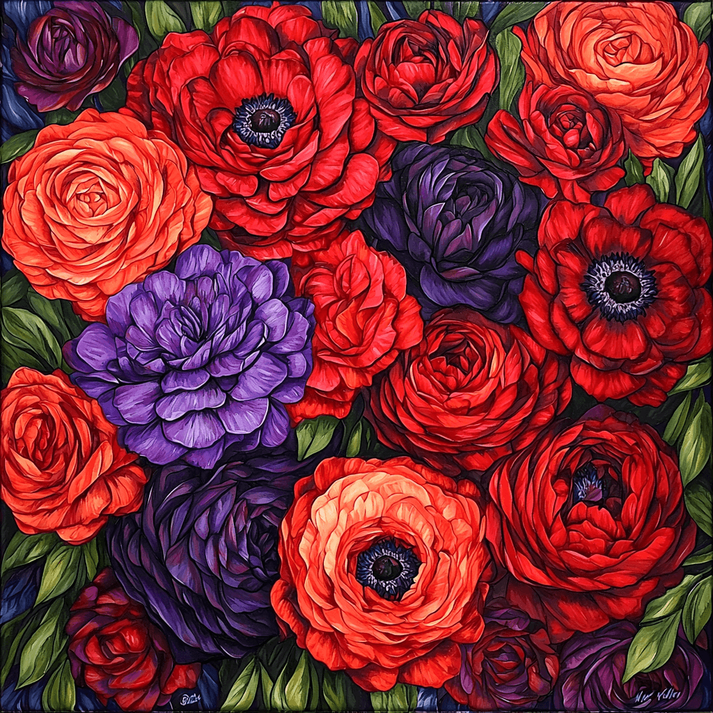 Frida Kahlo Inspired Petals Of Passion Paint By Numbers Kits