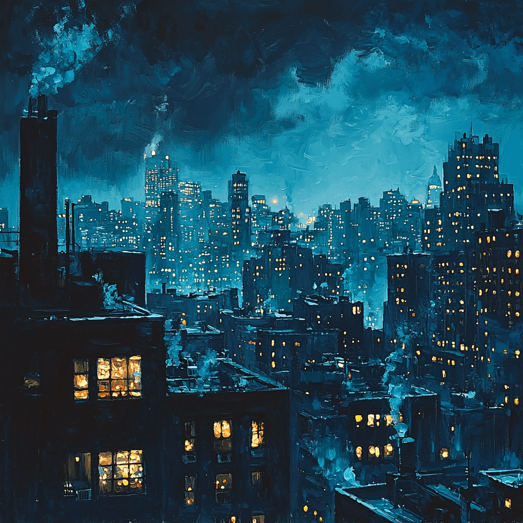 Edward Hopper Inspired City Noir Elegance Numbered Painting Kits