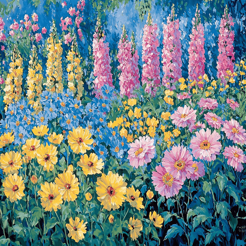 Claude Monet Inspired Vibrant Garden Painting Number Kit
