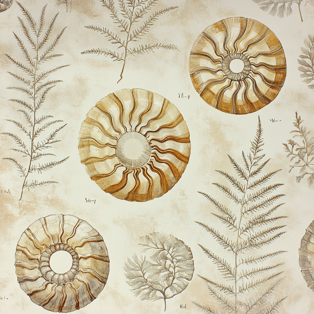 Leonardo Da Vinci Inspired Fossil Atlas paint by color