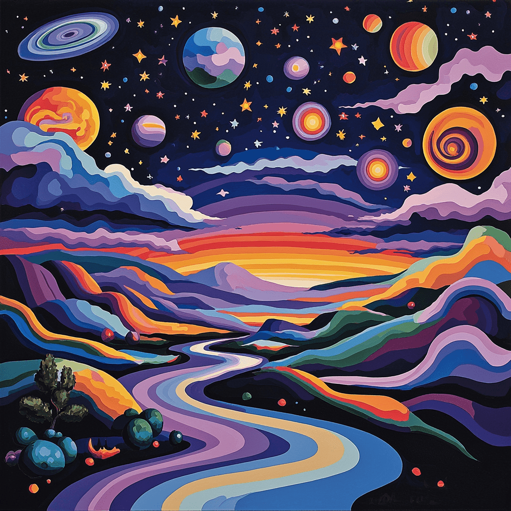 Salvador Dalí Inspired Epic Journey Through Space DIY Paint By Numbers