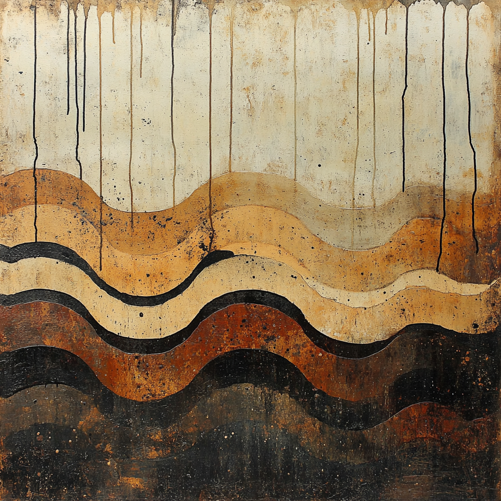 Jackson Pollock Inspired Tectonic Groove paint by numbers