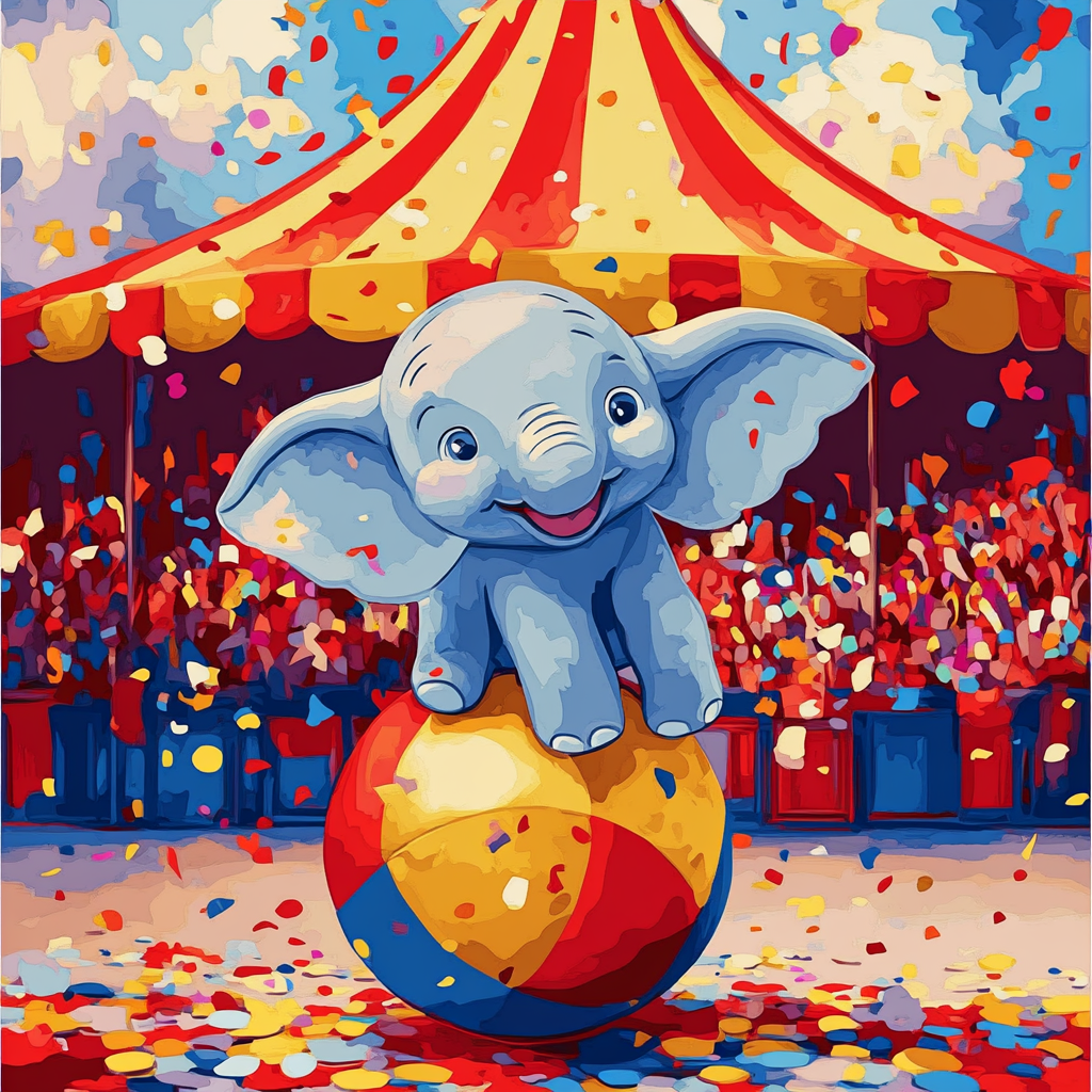 Dumbos Circus Dream Painting by numbers kit