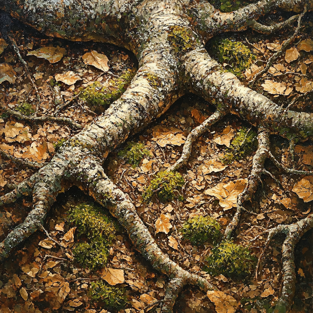 Arthur Lismer Inspired Tangle Of Roots And Undergrowth Painting by numbers kit