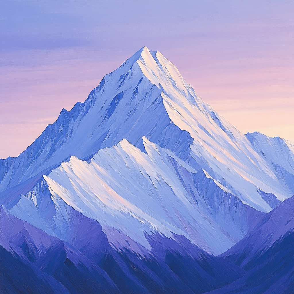 Lawren Harris Inspired Silent Snowy Peak At Dawn DIY paint by numbers