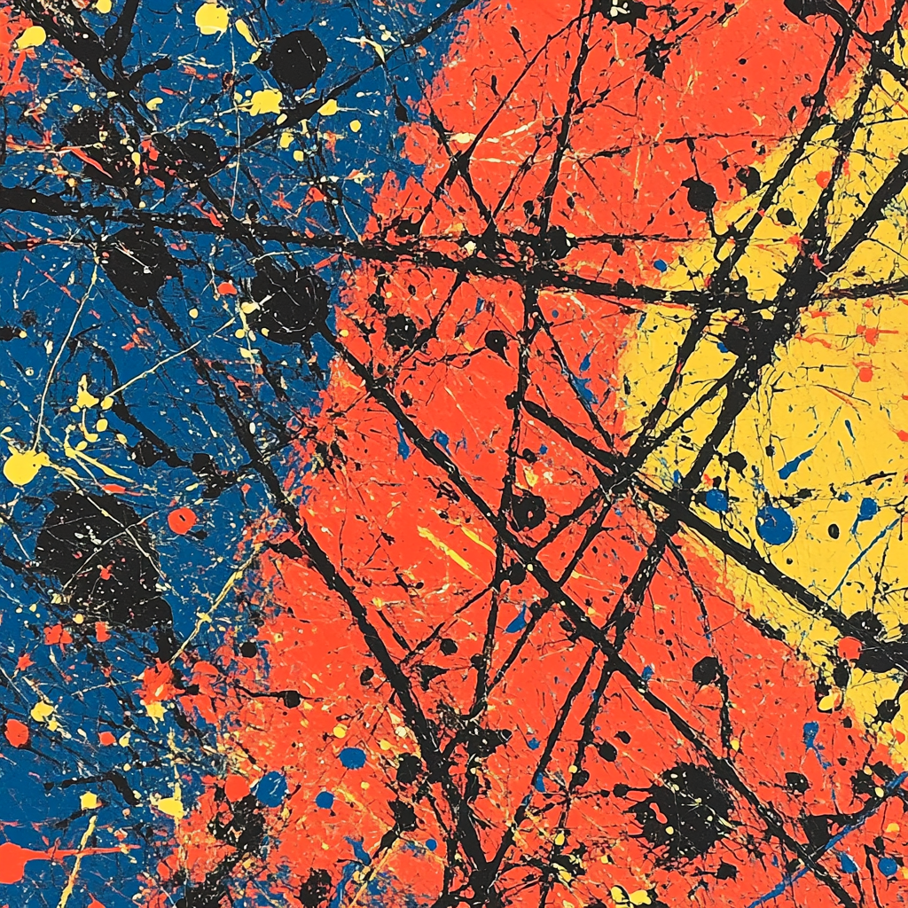 Jackson Pollock Inspired Energy Explosion Paint by numbers art