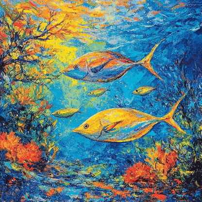 Paul Gauguin Inspired Ocean Depths Paint By Color