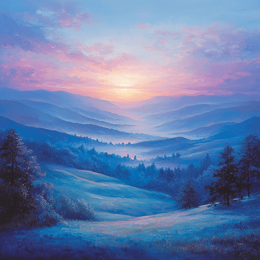 Traditional Landscape Art Style Inspired Dawn's First Light DIY Paint By Numbers
