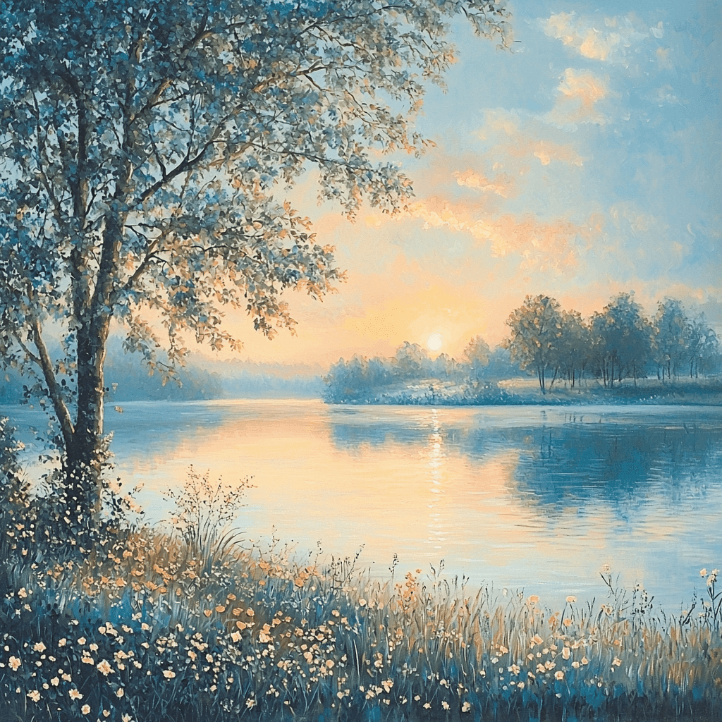 Claude Monet Inspired Morning Serenity Numbered Painting Kits