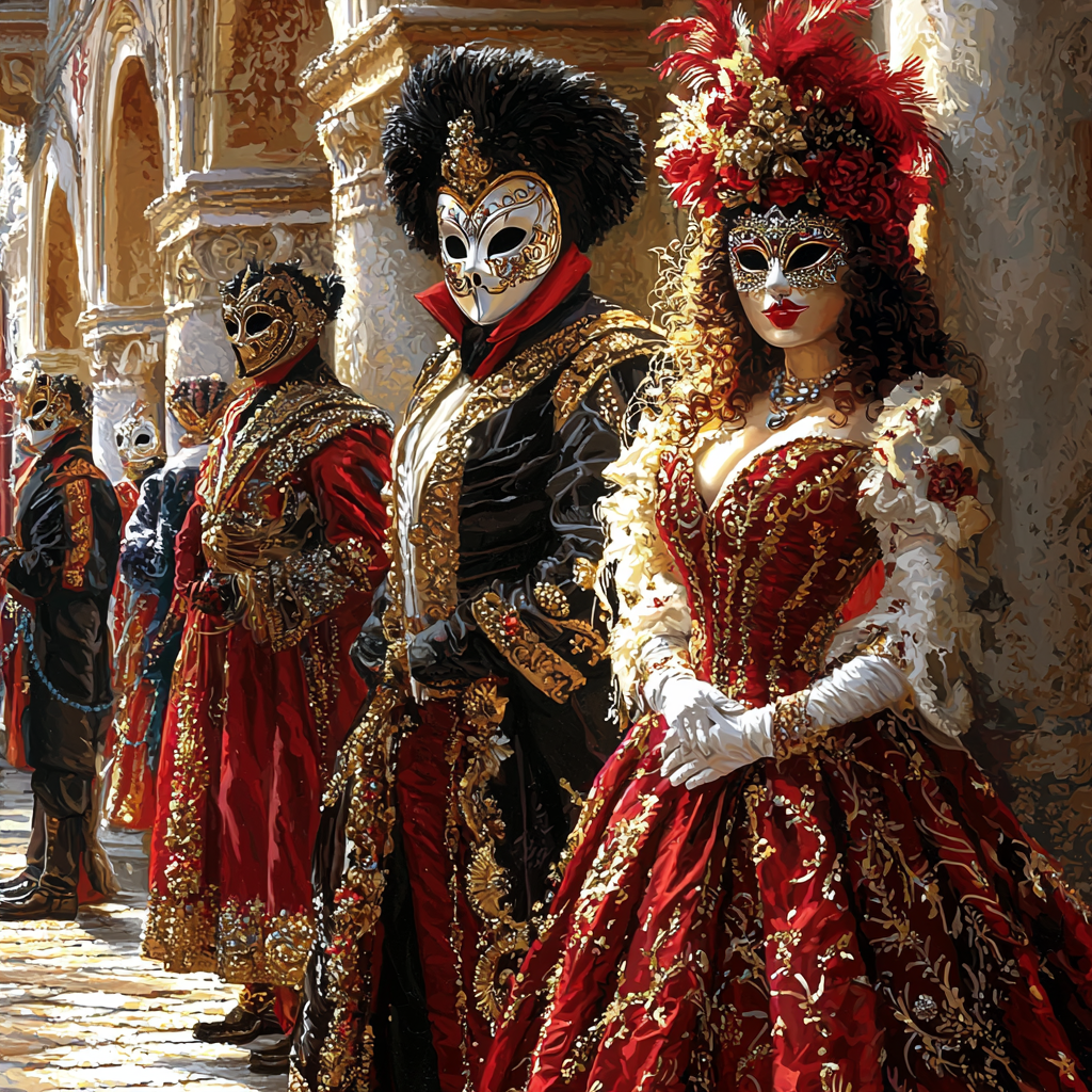 Tiepolo Inspired Venetian Carnival Mystery DIY Paint By Numbers