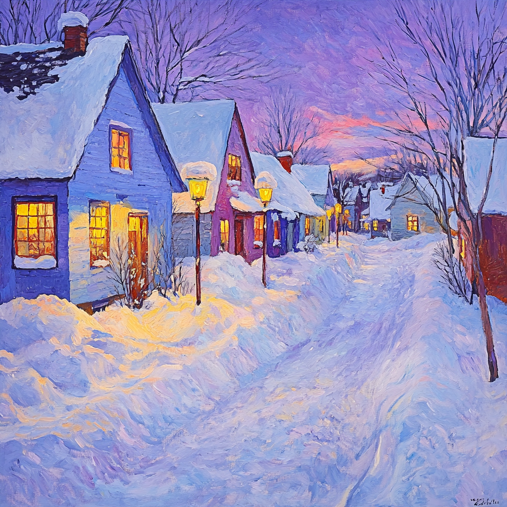 Marianne Von Werefkin Inspired Winter Evening DIY paint by numbers